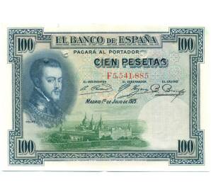 100 песет 1925 года Испания (Гашение) — Фото №1