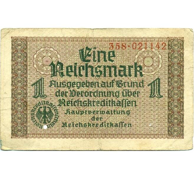 Банкнота 1 рейхсмарка 1939 года Германия (Для оккупированных территорий) (Артикул: K10-12942) — Фото №1