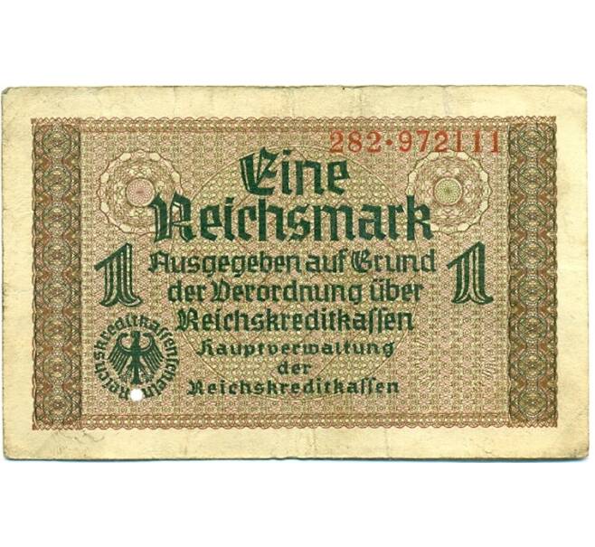 Банкнота 1 рейхсмарка 1939 года Германия (Для оккупированных территорий) (Артикул: K10-12952) — Фото №1