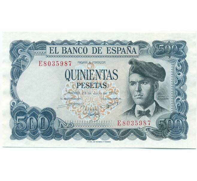 Банкнота 500 песет 1971 года Испания (Артикул: K10-12967) — Фото №1
