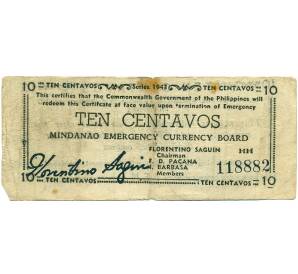10 сентаво 1943 года Филиппины — провинция Минданао — Фото №1