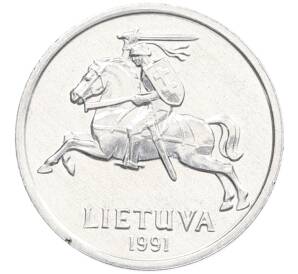 1 цент 1991 года Литва — Фото №2