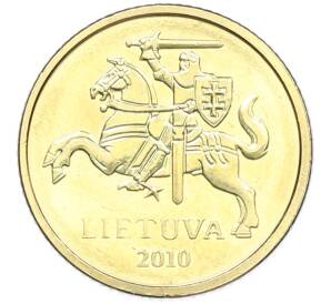 10 центов 2010 года Литва — Фото №1