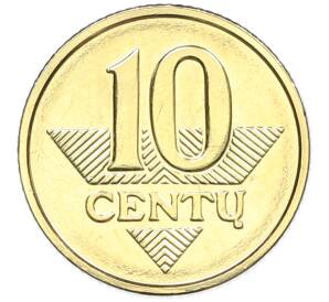 10 центов 2010 года Литва — Фото №2