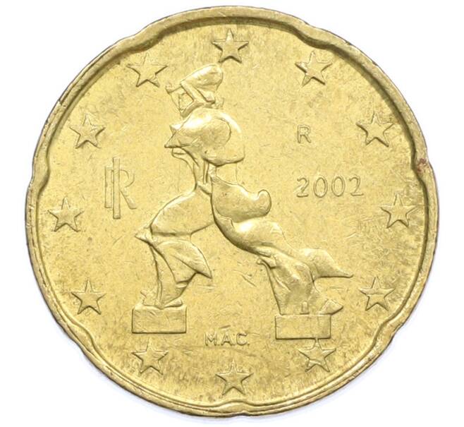 Монета 20 евроцентов 2002 года Италия (Артикул: T11-39332) — Фото №1