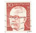 Почтовая марка 30 пфеннигов 1971 года Западная Германия (ФРГ) «Президент Густав Хайнеман» (Артикул: T11-39343) — Фото №1