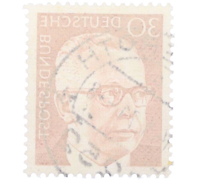 Почтовая марка 30 пфеннигов 1971 года Западная Германия (ФРГ) «Президент Густав Хайнеман» (Артикул: T11-39344) — Фото №2