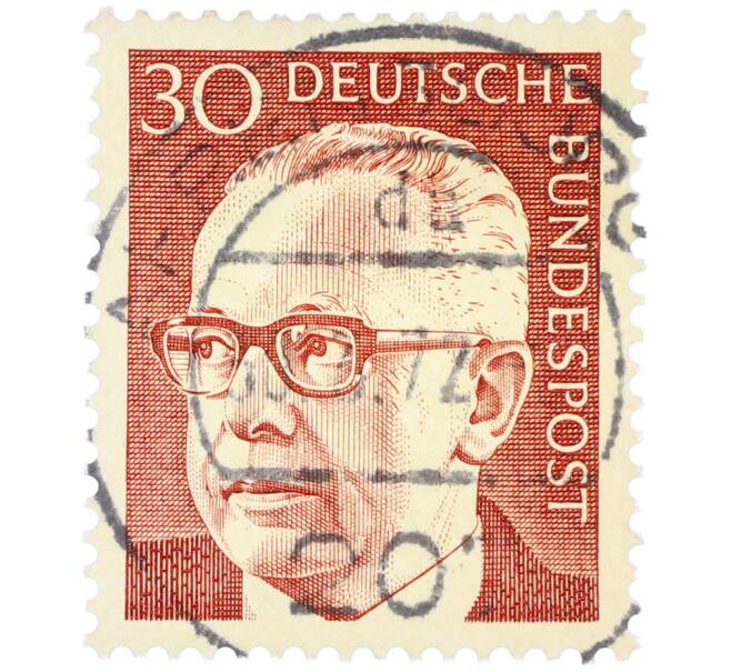 Почтовая марка 30 пфеннигов 1971 года Западная Германия (ФРГ) «Президент Густав Хайнеман» (Артикул: T11-39345) — Фото №1
