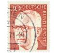 Почтовая марка 30 пфеннигов 1971 года Западная Германия (ФРГ) «Президент Густав Хайнеман» (Артикул: T11-39346) — Фото №1