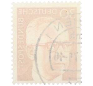 Почтовая марка 30 пфеннигов 1971 года Западная Германия (ФРГ) «Президент Густав Хайнеман» — Фото №2