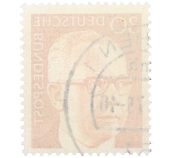 Почтовая марка 30 пфеннигов 1971 года Западная Германия (ФРГ) «Президент Густав Хайнеман» (Артикул: T11-39346) — Фото №2