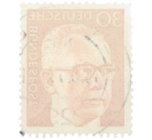 Почтовая марка 30 пфеннигов 1971 года Западная Германия (ФРГ) «Президент Густав Хайнеман» — Фото №2