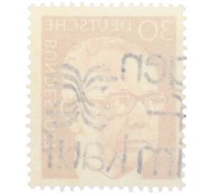 Почтовая марка 30 пфеннигов 1971 года Западная Германия (ФРГ) «Президент Густав Хайнеман» — Фото №2