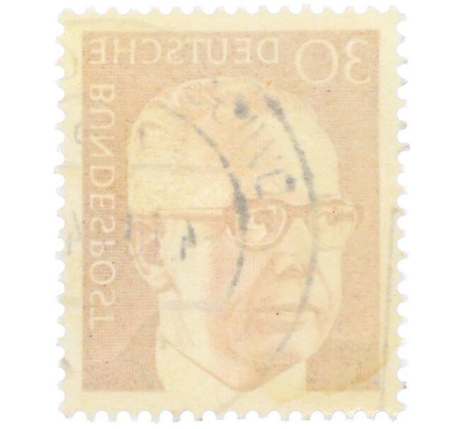 Почтовая марка 30 пфеннигов 1971 года Западная Германия (ФРГ) «Президент Густав Хайнеман» (Артикул: T11-39350) — Фото №2