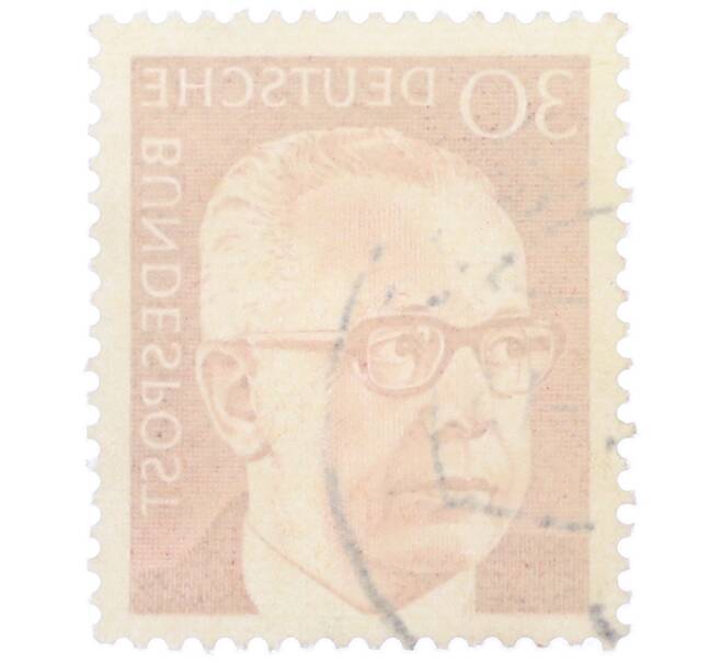 Почтовая марка 30 пфеннигов 1971 года Западная Германия (ФРГ) «Президент Густав Хайнеман» (Артикул: T11-39352) — Фото №2