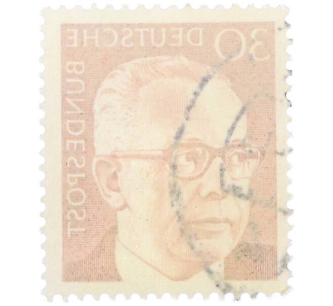 Почтовая марка 30 пфеннигов 1971 года Западная Германия (ФРГ) «Президент Густав Хайнеман» (Артикул: T11-39353) — Фото №2