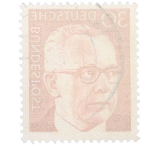 Почтовая марка 30 пфеннигов 1971 года Западная Германия (ФРГ) «Президент Густав Хайнеман» (Артикул: T11-39354) — Фото №2