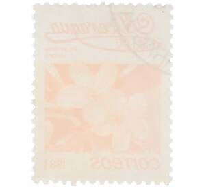 Почтовая марка 1 кордоба 1983 года Никарагуа «Плюмерия красная» — Фото №2