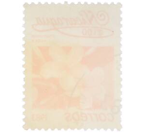 Почтовая марка 1 кордоба 1983 года Никарагуа «Плюмерия красная» — Фото №2