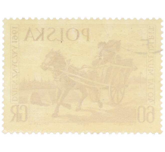 Почтовая марка 60 грошей 1961 года Польша «40-летие Музея почты и телекоммуникаций» (Артикул: P2-1132) — Фото №2