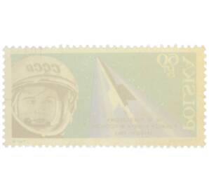 Почтовая марка 60 грошей 1963 года Польша «Первая женщина в космосе — Валентина Терешкова» — Фото №2