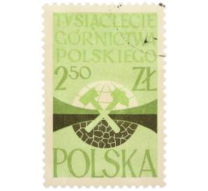 Почтовая марка 2.5 злотых 1960 года Польша «1000-летие польского горного дела» — Фото №1