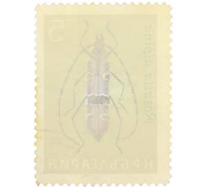 Почтовая марка 5 стотинок 1964 года Болгария «Альпийский усач (Rosalia alpina)» — Фото №2