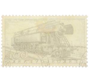 Почтовая марка 60 геллеров 1956 года Чехословакия «Европейская конференция по расписанию движения грузовых поездов — Локомотив Rady 477» — Фото №2