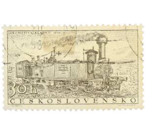 Почтовая марка 30 геллеров 1956 года Чехословакия «Европейская конференция по расписанию движения грузовых поездов — Локомотив Kladno» — Фото №1