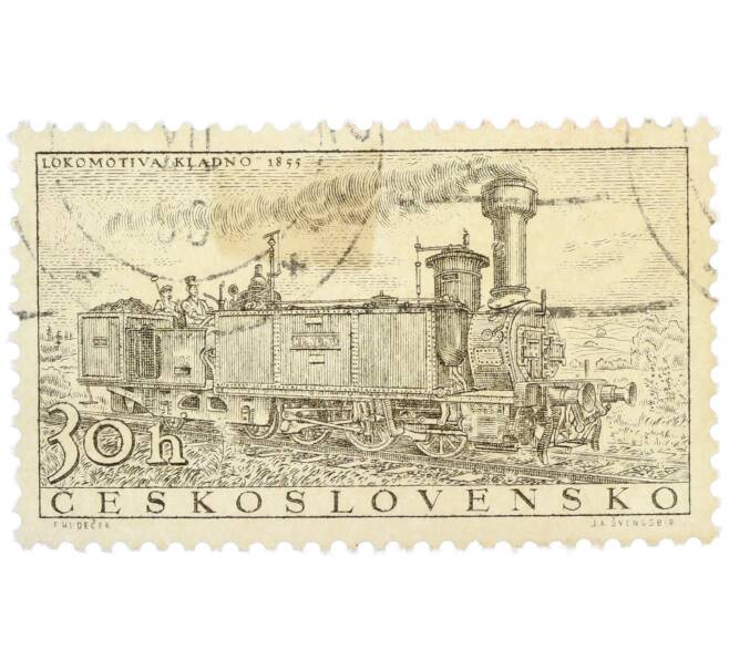 Почтовая марка 30 геллеров 1956 года Чехословакия «Европейская конференция по расписанию движения грузовых поездов — Локомотив Kladno» (Артикул: P2-1186) — Фото №1
