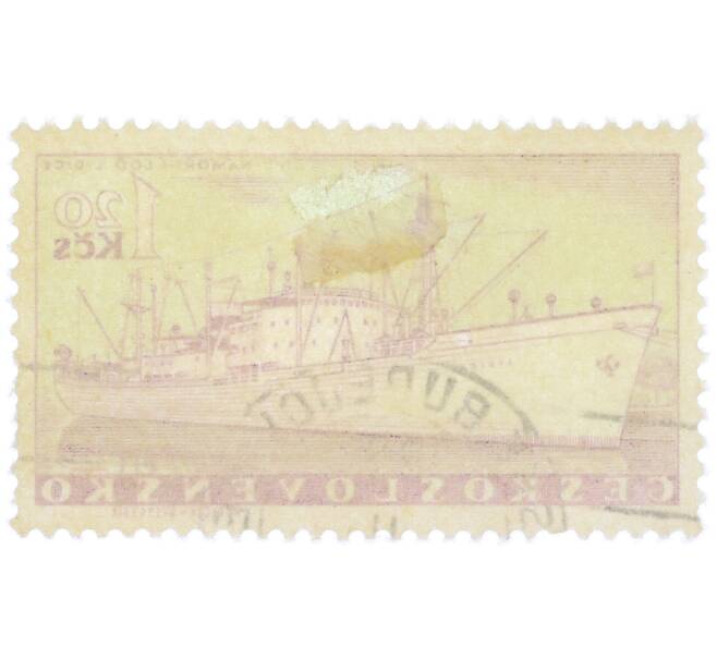 Почтовая марка 1.2 кроны 1960 года Чехословакия «Грузовое судно Лидице» (Артикул: P2-1196) — Фото №2