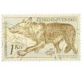 Почтовая марка 1 крона 1957 года Чехословакия «Флора и фауна Татранского национального парка — Волк» (Артикул: P2-1207) — Фото №1