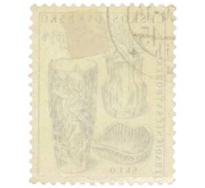 Почтовая марка 45 геллеров 1956 года Чехословакия «Традиционные чехословацкие изделия — Стекло» — Фото №2