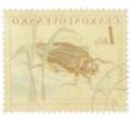 Почтовая марка 1 крона 1962 года Чехословакия «Жуки — Плавунец окаймленный (Dytiscus marginalis)» (Артикул: P2-1222) — Фото №2