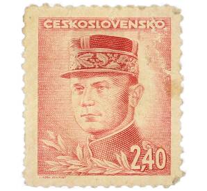 Почтовая марка 2.4 кроны 1945 года Чехословакия «Милан Растислав Штефаник» — Фото №1