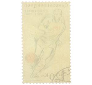Почтовая марка 1.2 кроны 1961 года Чехословакия «60-летие чехословацкого футбола» — Фото №2