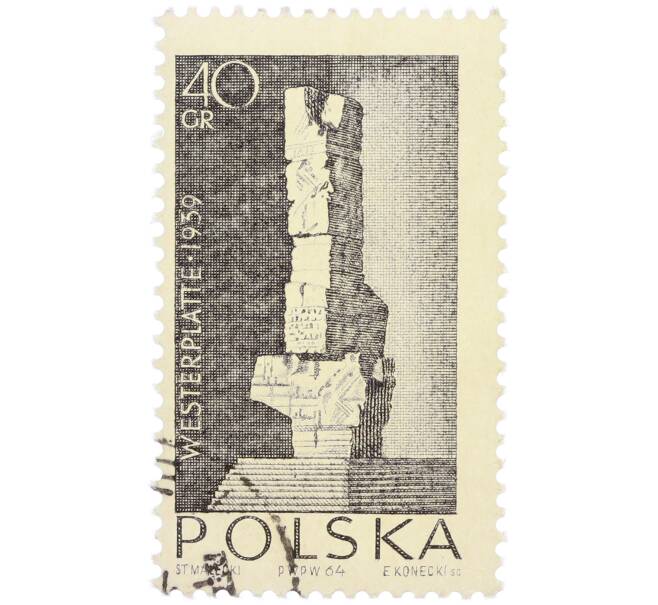 Почтовая марка 40 грошей 1964 года Польша «Проект памятника защитникам Вестерплатте» (Артикул: P2-1254) — Фото №1