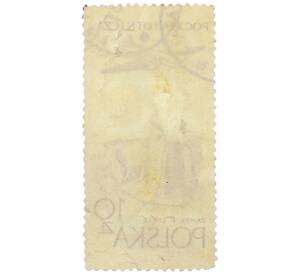 Почтовая марка 10 злотых 1959 года Польша «Самолет над замком в Ливе» (Авиапочта) — Фото №2