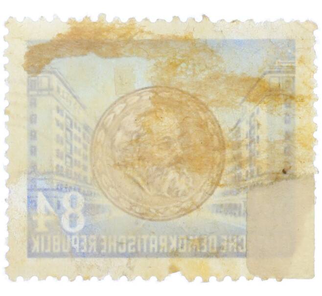 Почтовая марка 84 пфеннига 1953 года Восточная Германия (ГДР) «Карл Маркс» (Артикул: P2-1297) — Фото №2