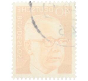 Почтовая марка 40 пфеннигов 1971 года Западная Германия (ФРГ) «Президент Густав Хайнеман» — Фото №2