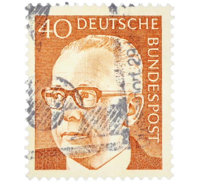Почтовая марка 40 пфеннигов 1971 года Западная Германия (ФРГ) «Президент Густав Хайнеман» (Артикул: T11-39424) — Фото №1