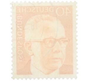 Почтовая марка 40 пфеннигов 1971 года Западная Германия (ФРГ) «Президент Густав Хайнеман» — Фото №2