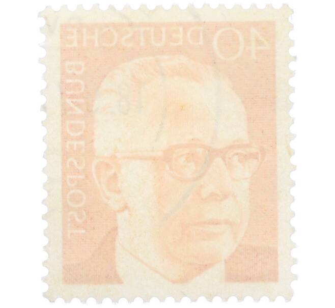 Почтовая марка 40 пфеннигов 1971 года Западная Германия (ФРГ) «Президент Густав Хайнеман» (Артикул: T11-39425) — Фото №2