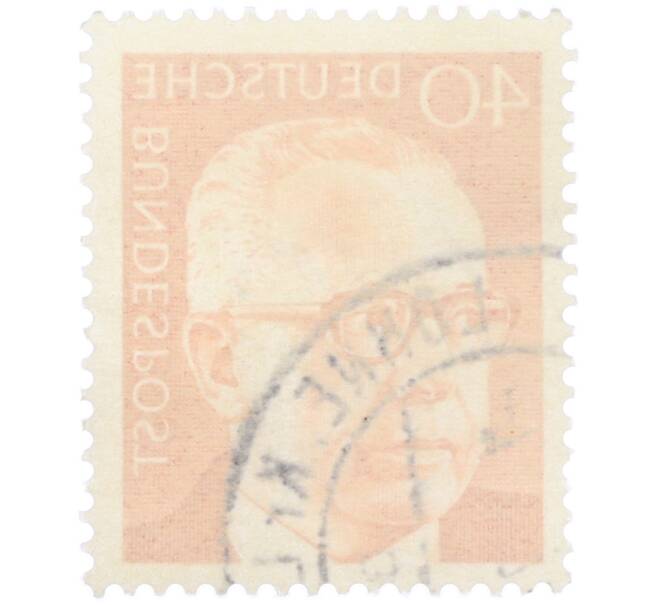 Почтовая марка 40 пфеннигов 1971 года Западная Германия (ФРГ) «Президент Густав Хайнеман» (Артикул: T11-39426) — Фото №2