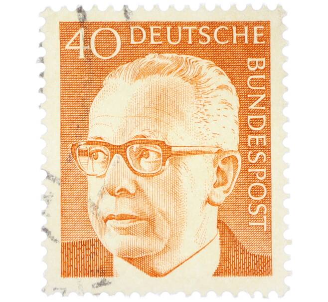 Почтовая марка 40 пфеннигов 1971 года Западная Германия (ФРГ) «Президент Густав Хайнеман» (Артикул: T11-39427) — Фото №1