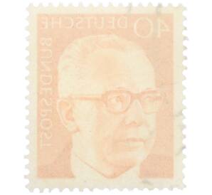 Почтовая марка 40 пфеннигов 1971 года Западная Германия (ФРГ) «Президент Густав Хайнеман» — Фото №2