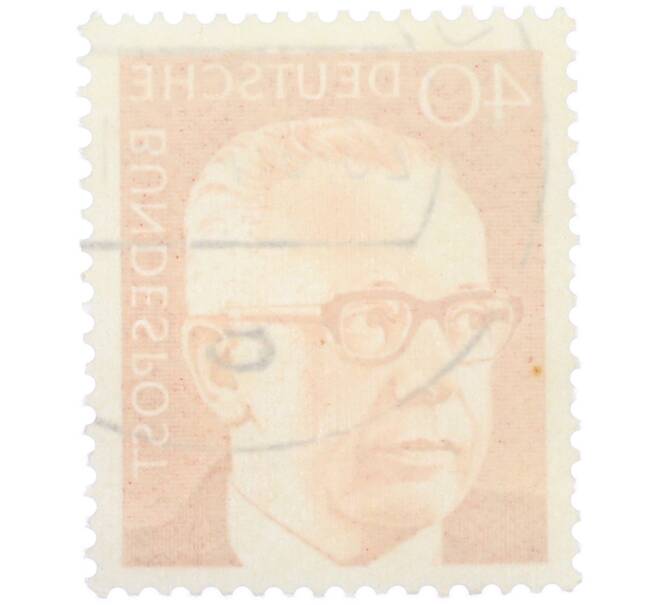 Почтовая марка 40 пфеннигов 1971 года Западная Германия (ФРГ) «Президент Густав Хайнеман» (Артикул: T11-39428) — Фото №2