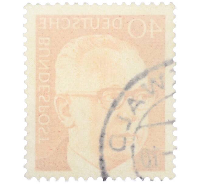 Почтовая марка 40 пфеннигов 1971 года Западная Германия (ФРГ) «Президент Густав Хайнеман» (Артикул: T11-39429) — Фото №2