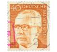 Почтовая марка 40 пфеннигов 1971 года Западная Германия (ФРГ) «Президент Густав Хайнеман» (Артикул: T11-39432) — Фото №1