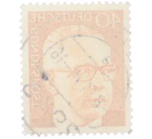 Почтовая марка 40 пфеннигов 1971 года Западная Германия (ФРГ) «Президент Густав Хайнеман» — Фото №2